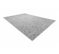 Koberec šnúrkový SIZAL FLAT 48731637 štvorce, romby, geometrický - sivý / krém
