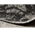 Koberec šňůrkový SIZAL FLOORLUX 20491 KVĚTY stříbrný/černý