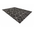 Koberec šňůrkový SIZAL FLOORLUX 20508 černo / stříbrný trojúhelníky