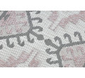 Koberec šnúrkový SIZAL SION Aztécky 3007 ploské tkanie ružový / biely