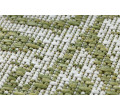 Koberec šňůrkový SIZAL SION Listí, tropický 22128 ploské tkaní bílý/zelený