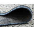 Koberec SOLE D3871 Ornament, ramka - ploské tkanie modrý / béžový