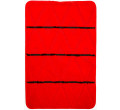 Sada koupelnových koberečků PALMA červená / černá, kosočtverce