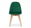 Jedálenská stolička BORA zamat - zelená