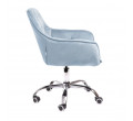 Kancelárska stolička FLOSSI zamatová modrá 859255