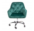 Kancelárska stolička FLOSSI zamatová zelená ALL 859262