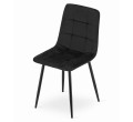 Set tří jídelních židlí KARA černé (černé nohy) (3ks)