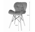 Jedálenská stolička LAGO tmavoružová (hnedé nohy)