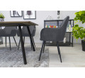 Jídelní židle LUGO tmavě šedá (černé nohy)