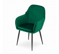 Jedálenská stolička LUGO zelená (čierne nohy)