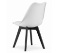 Jídelní židle MARK - bílá (černé nohy)