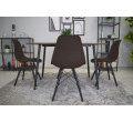 Set dvou jídelních židlí OSAKA káva (černé nohy) 2ks