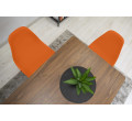 Jídelní židle OSAKA oranžová (černé nohy)