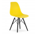 Jedálenská stolička OSAKA žltá (čierne nohy)