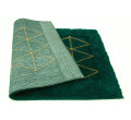 Koupelnový kobereček Jarpol Agadir Lurex 13 zelený / zlatý