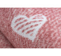 Metrážový koberec HEARTS Jeans - růžový