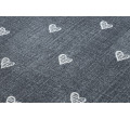 Metrážový koberec HEARTS Jeans - šedý