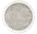 Koberec Berber 7061 3D kruh svetlosivý