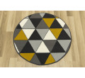Koberec Luna 502902/89925 Trojúhelníky medový / krémový / tmavě šedý