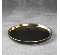Dekoratívny tanier ETNA 02 čierny / zlatý