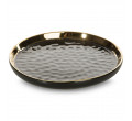 Dekoratívny tanier ETNA 01 čierny / zlatý