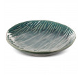 Dekoratívny tanier REA 01 zelený / béžový
