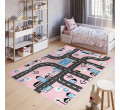 Detský koberec Q166A PINKY EWL ružový