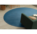 Protiskluzový koberec POSH kruh modrý, plyš