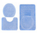 Sada koupelnových koberečků MONO 1030 modrý 5004 3PC řecký