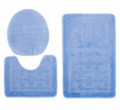 Sada koupelnových koberečků MONO 1039 modrý 5004 3PC KRATKA