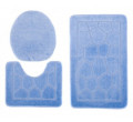 Sada kúpeľňových koberčekov MONO 1147 modrý 5004 3PC BRUK