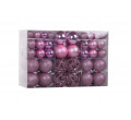 Vánoční kuličky - růžové KL-21X03 (100ks)