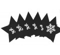 Vianočný obal na príbory - 311378A čierna hviezda 