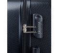 Střední černý kufr s kombinačním zámkem