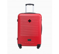Střední červený kufr s kombinačním zámkem