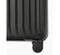 Velký černý kufr Marbella s drážkami