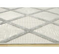 Šnúrkový koberec Stella D413A Romby sivý / strieborný / krémový