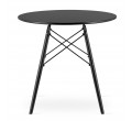 Okrúhly stôl TODI 80 cm čierny (čierne nohy)