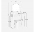 Toaletný stolík so zrkadlom a stolíkom RDT170W01