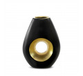 Váza MIRA 03 čierna / zlatá