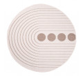 Obojstranný koberec DuoRug 5739 krémový kruh 