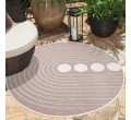 Obojstranný koberec DuoRug 5739 krémový kruh 