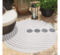Obojstranný koberec DuoRug 5739 sivý kruh 