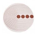 Obojstranný koberec DuoRug 5739 červený kruh 