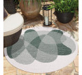 Obojstranný koberec DuoRug 5835 zelený kruh 