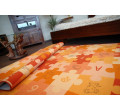 Detský metrážny koberec PUZZLE oranžový