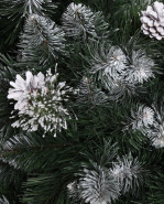 ROY Vianočný stromček borovica strieborná so šiškami De Lux 120 cm