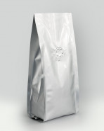 Vrecká na kávu stabilo s vnútorným ventilom 100x60x250 100ks 250g strieborné