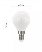 EMOS LED Žiarovka Classic Mini Globe 5W E14 teplá biela