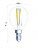EMOS LED Žiarovka Filament Mini Globe 6W E14 teplá biela